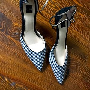 White House Black Market Gingham Stilettos